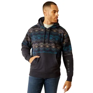 10052449 Ariat Men's Color Block Hoodie - Navy