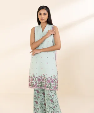 2 Piece - Embroidered Khaddar Suit