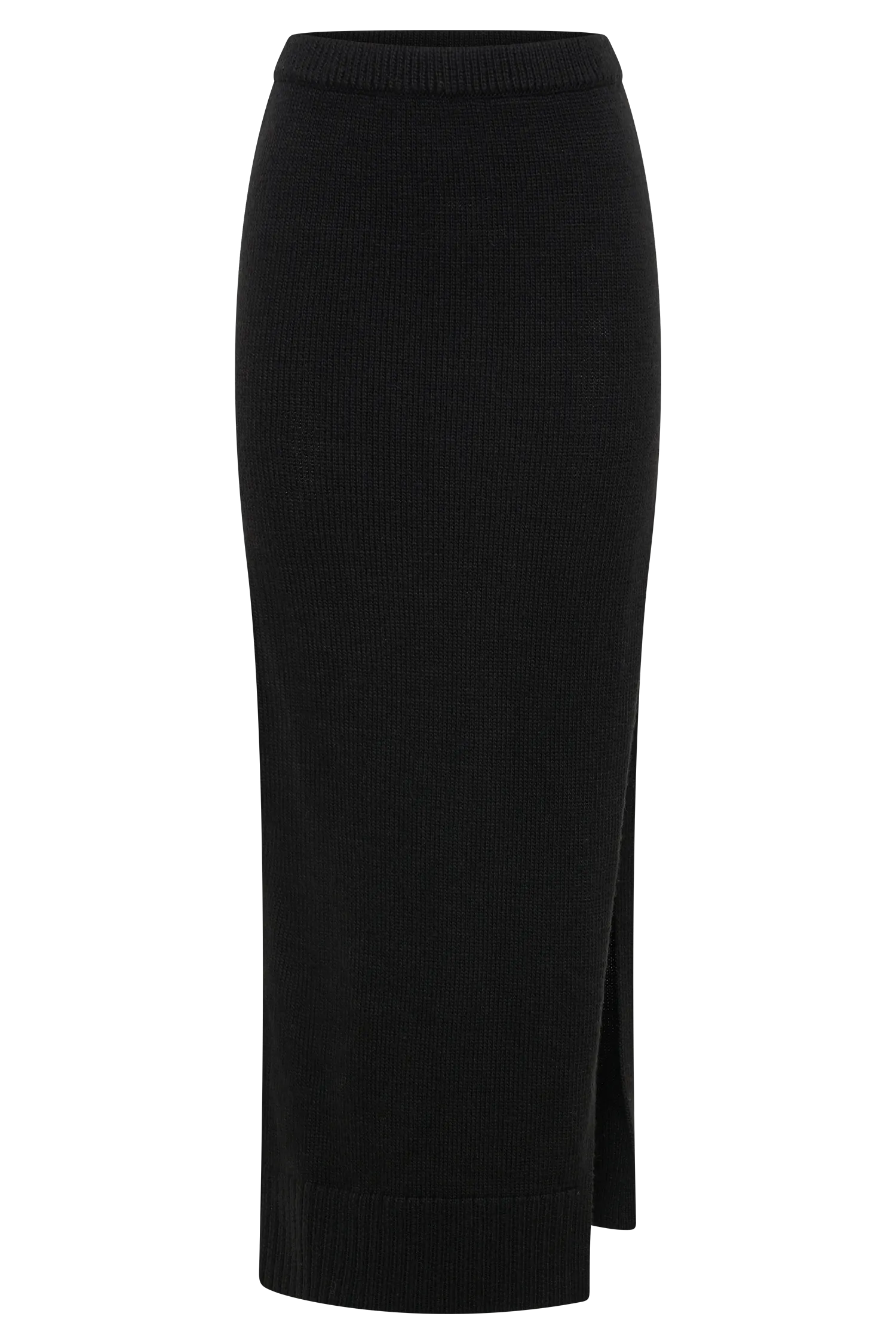 Brittany Knit Midi Skirt - Black