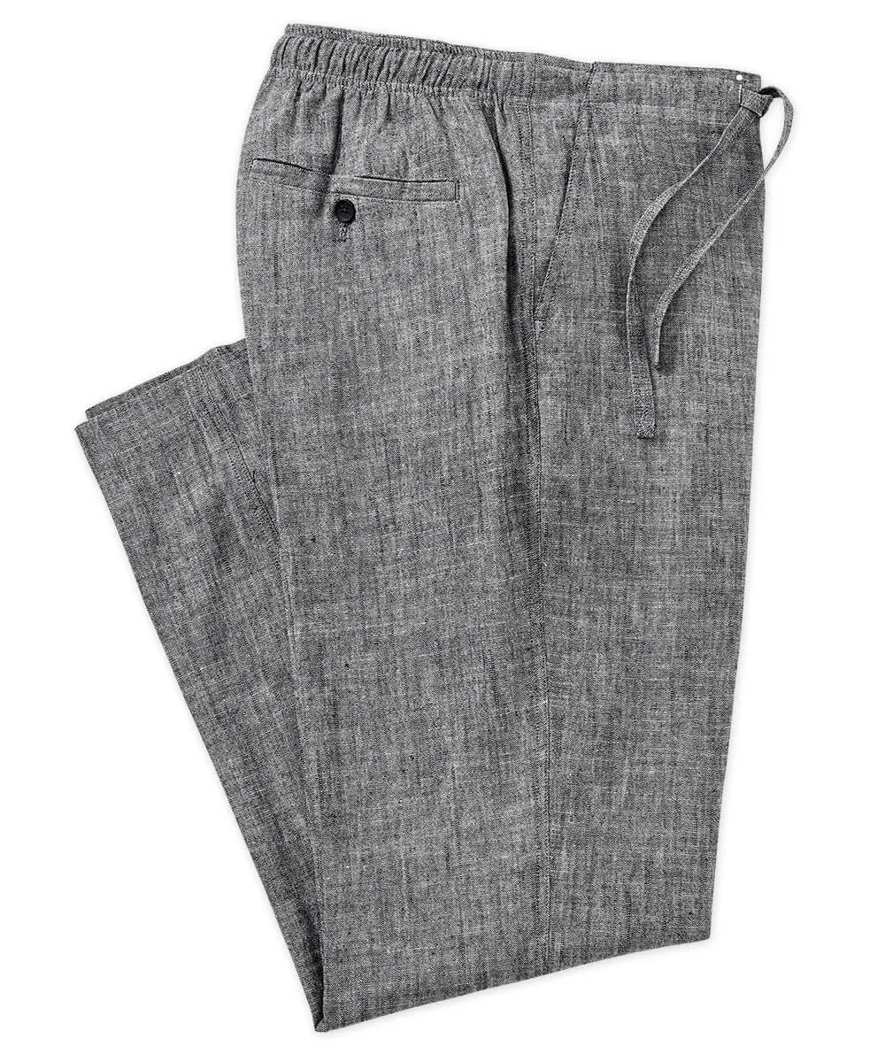 Drawstring Linen Blend Pant