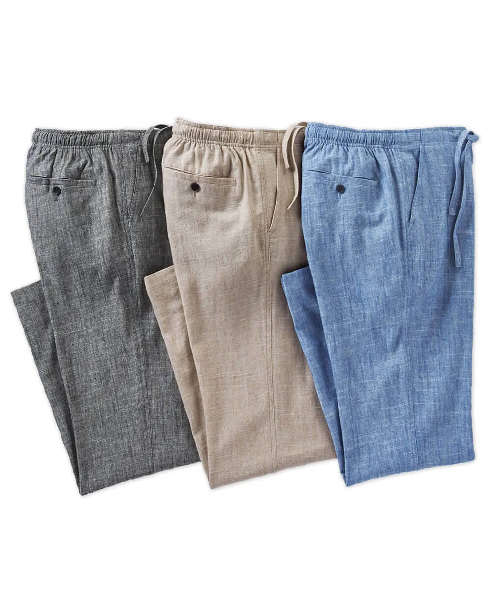 Drawstring Linen Blend Pant