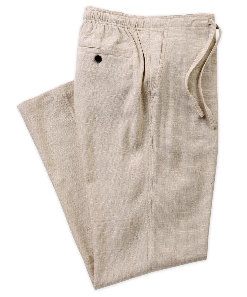 Drawstring Linen Blend Pant