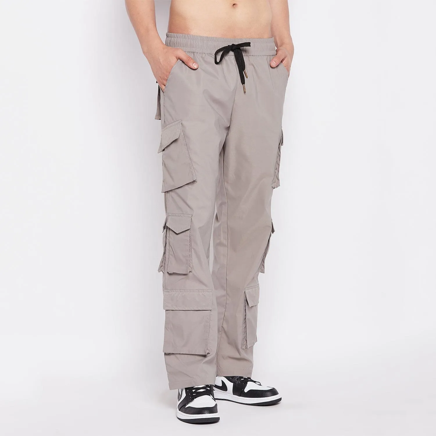 Grey Tactical Cargo Trackpants