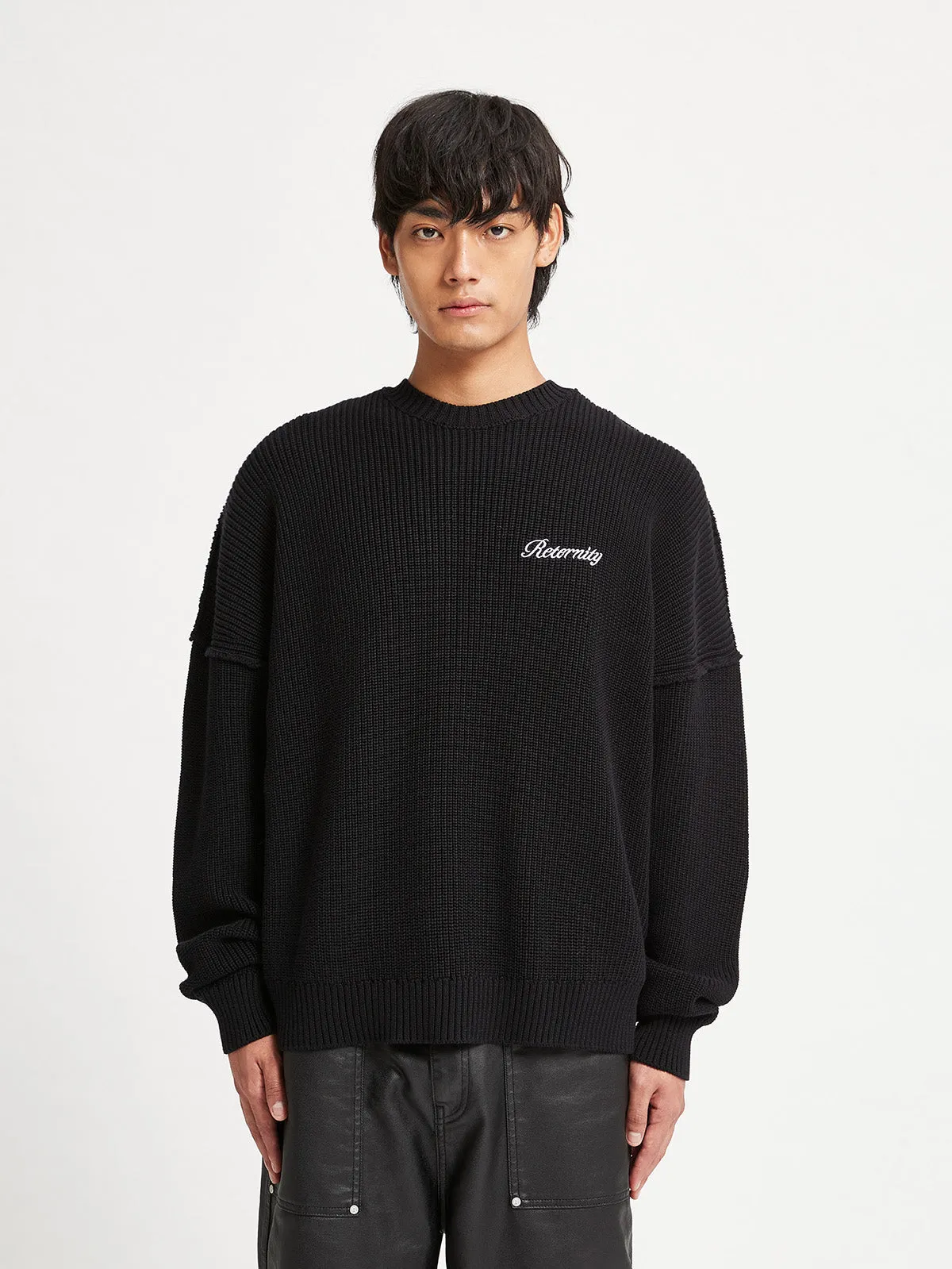 KNIT SWEATER THE TROPHY SERIES - BLACK