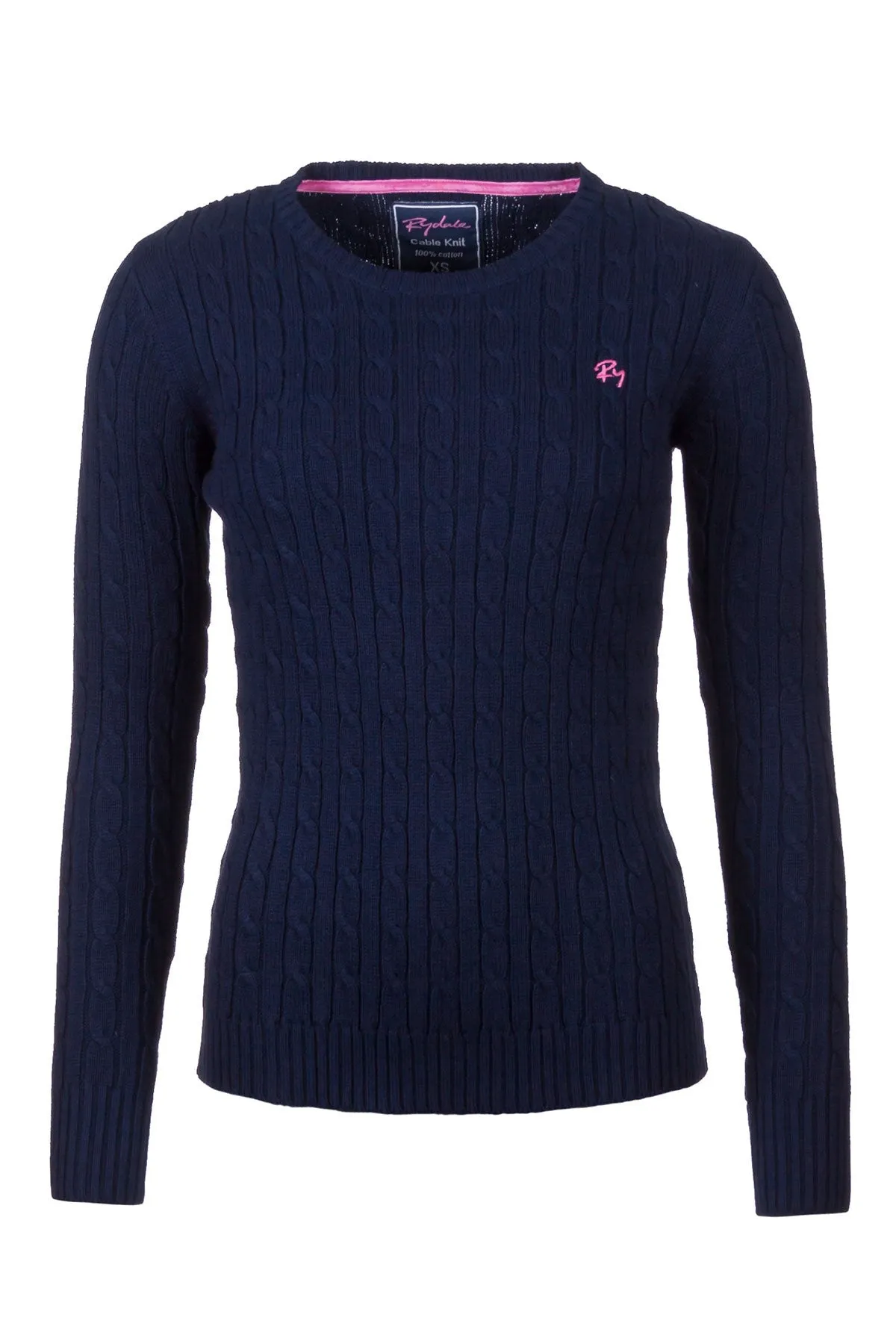 Ladies Crew Neck Cable Knit Jumper