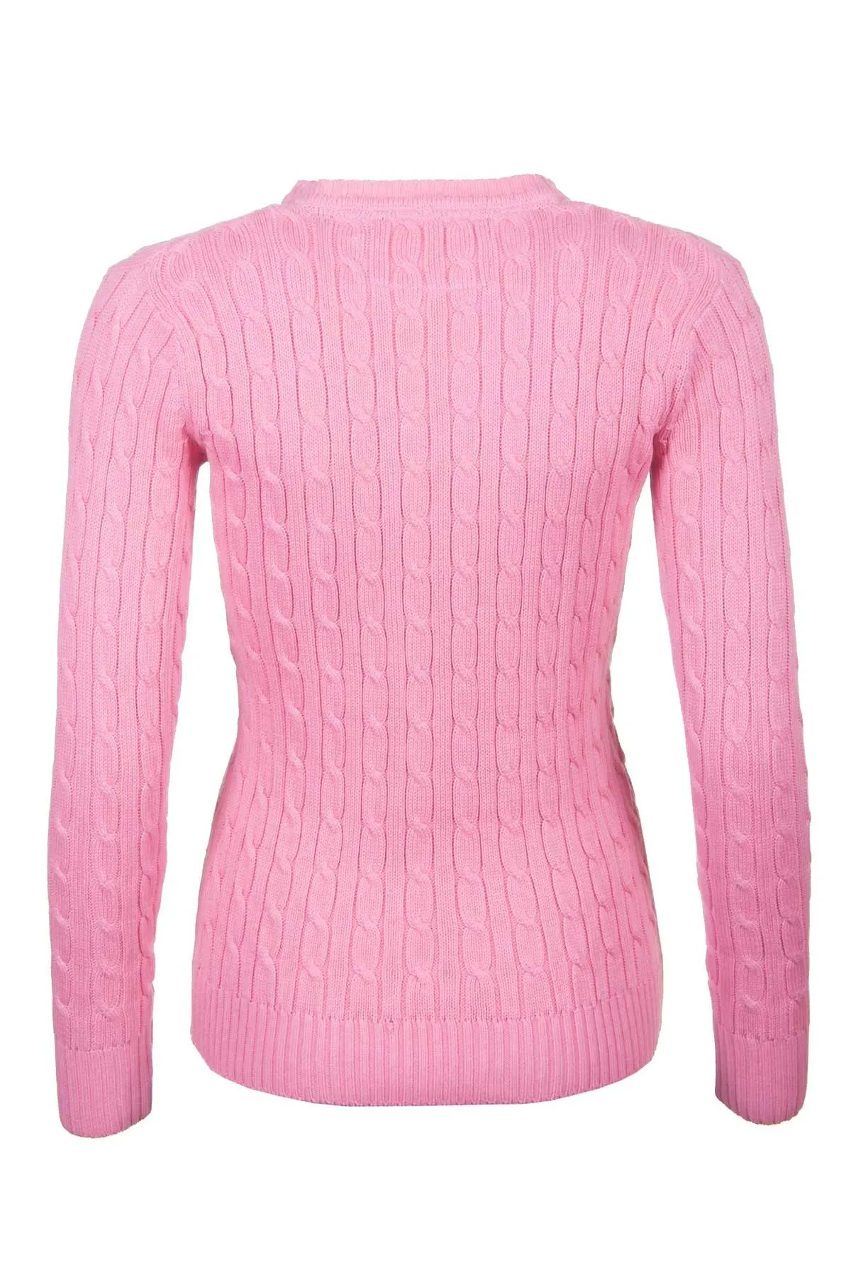 Ladies Crew Neck Cable Knit Jumper