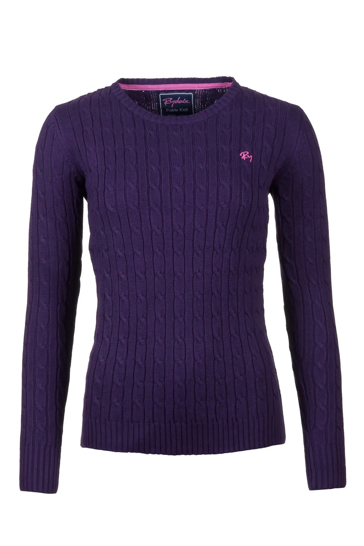 Ladies Crew Neck Cable Knit Jumper