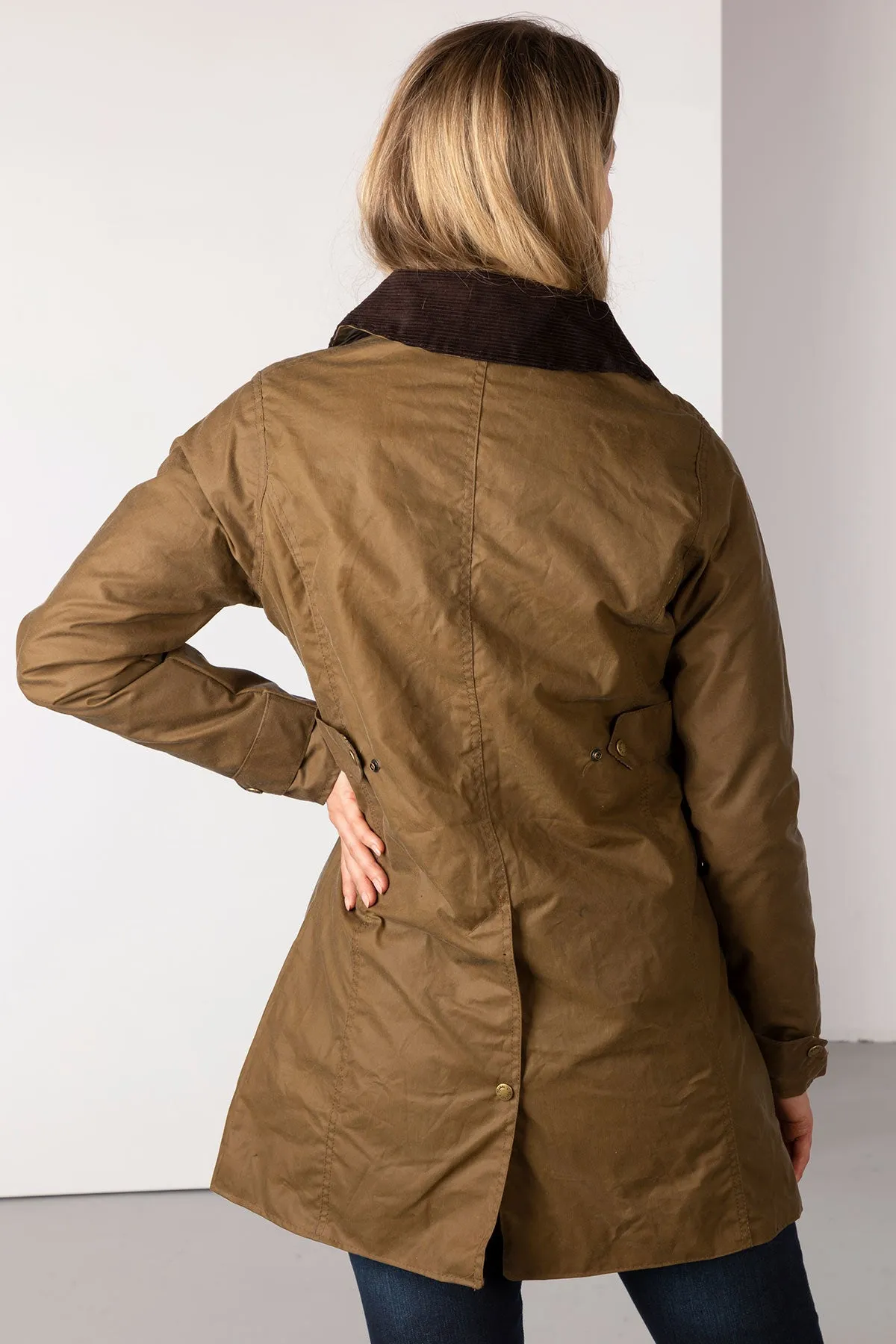 Ladies Long Wax Jacket - Hannah