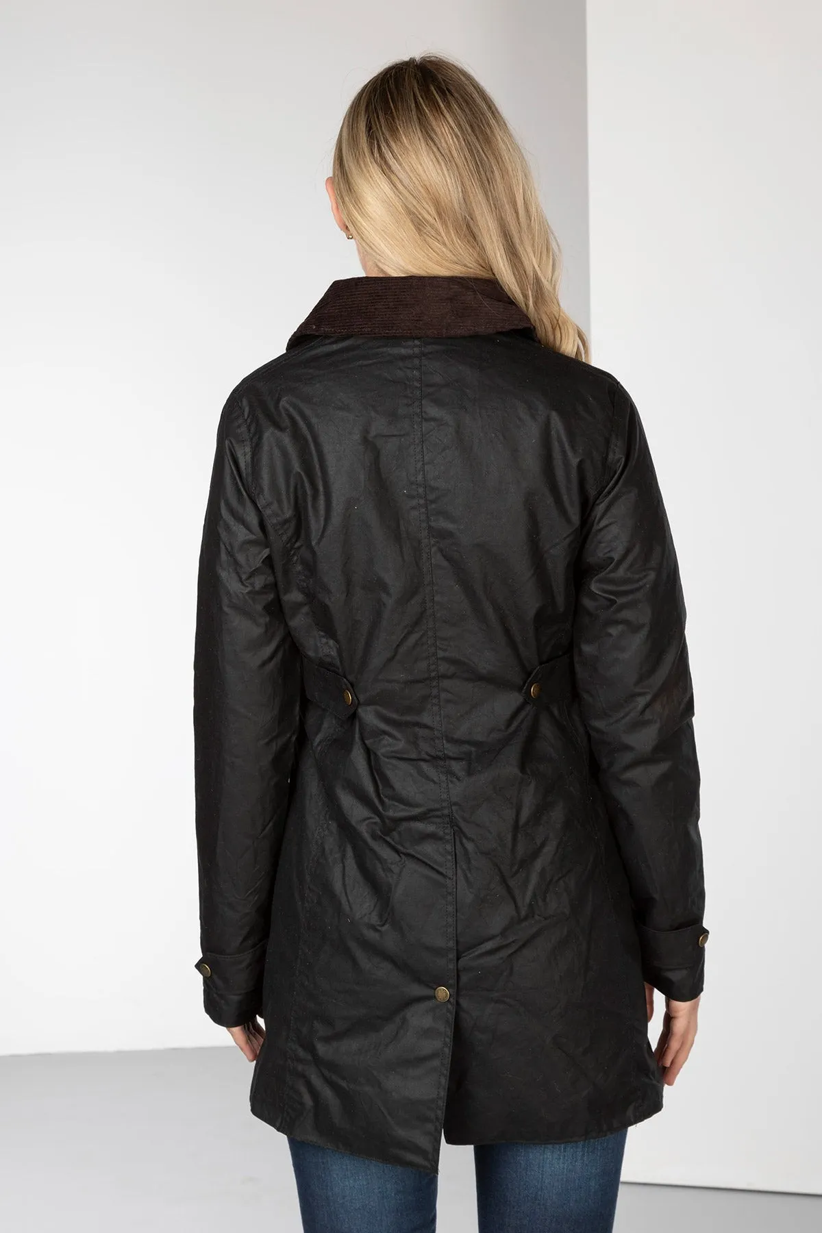 Ladies Long Wax Jacket - Hannah