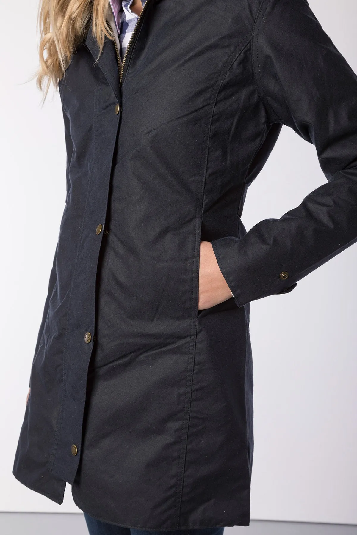 Ladies Long Wax Jacket - Hannah