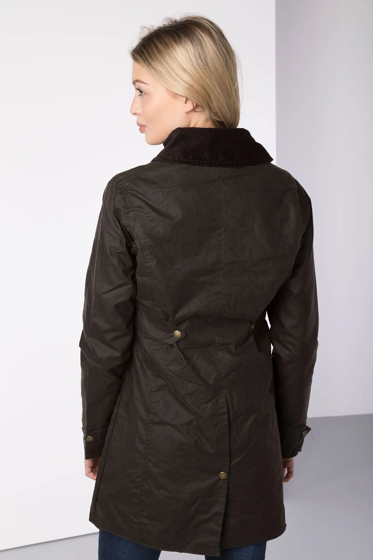 Ladies Long Wax Jacket - Hannah