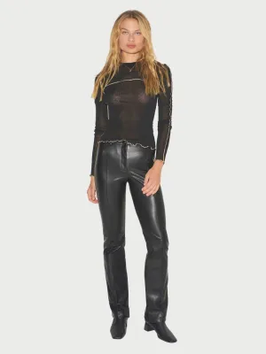 Pam Fitted Leather Pant